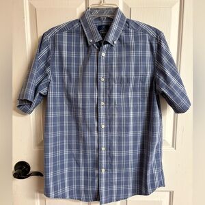 George Men's Casual Navy Checkered Shirt